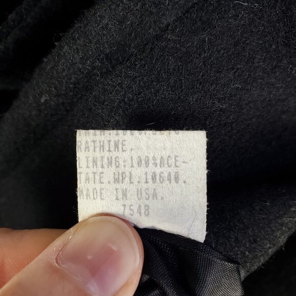 Vintage 80's Russell Scott Black Wool Maxi Coat - Picture 8 of 9